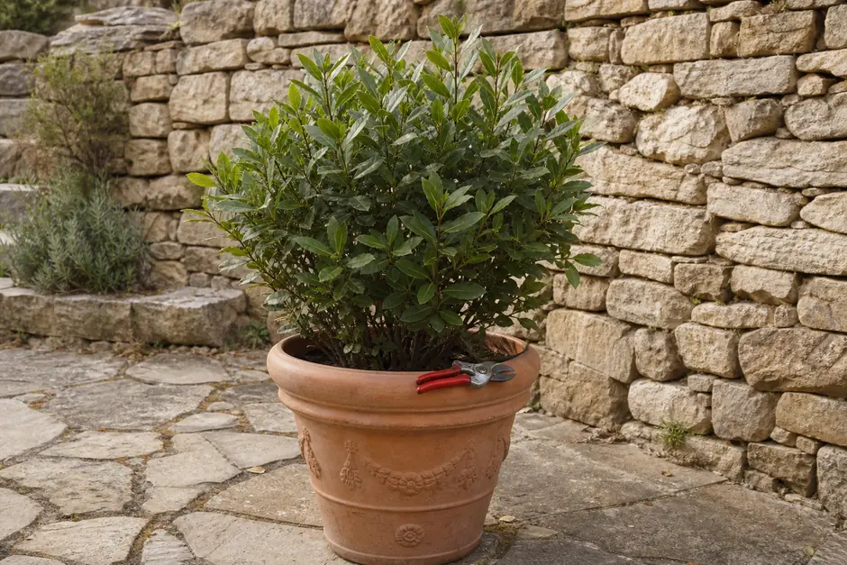 alloro coltivazione in vaso (immagine generata con AI).